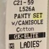 GK "GYMNASTICS" GRAPHICS LADIES SMALL WHITE COTTON CAMISOLE BLACK PANTY SET Sz S - Image 9
