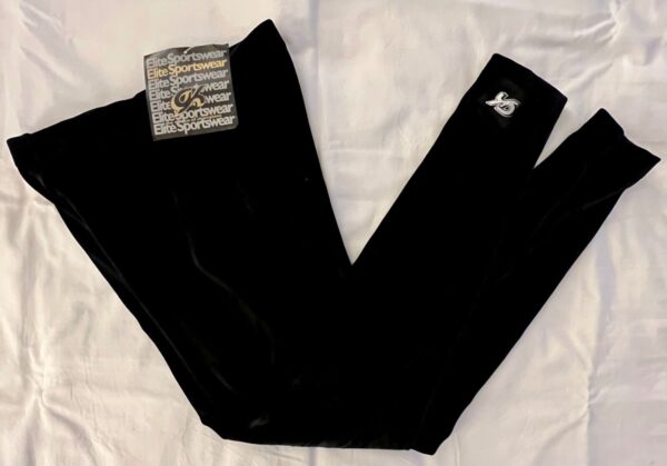 GK LADIES LARGE BLACK SMOOTH VELVET ANKLE LENGTH SKATE DANCE LEGGINGS Sz AL NWT! - Image 6