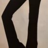 GK ICE SKATE ADULT SMALL BLACK COTTON/SPANDEX BOOT CUT ATHLETIC PANTS Sz AS NWT!