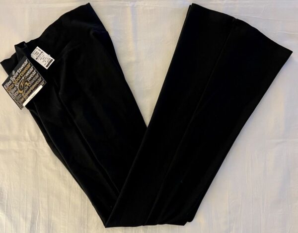 GK ICE SKATE ADULT SMALL BLACK COTTON/SPANDEX BOOT CUT ATHLETIC PANTS Sz AS NWT! - Image 5