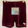 GK ELITE WINE VELVET ADULT X-SMALL GYMNASTICS DANCE WORKOUT SHORTS Sz AXS NWT!