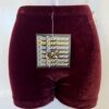 GK ELITE WINE VELVET ADULT X-SMALL GYMNASTICS DANCE WORKOUT SHORTS Sz AXS NWT! - Image 3