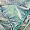 GK ICE FIGURE SKATE DRESS GIRLS LARGE SSLV GREEN RIB VELVET TYE-DYE FOIL CL NWT - Image 4