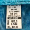 GK ICE FIGURE SKATE DRESS GIRLS LARGE SSLV GREEN RIB VELVET TYE-DYE FOIL CL NWT - Image 5