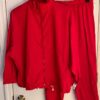 GK ADULT MEDIUM RED SUPPLEX GYMNASTS CHEER SWIM TRACK ATHLETES WARM UP SET Sz M