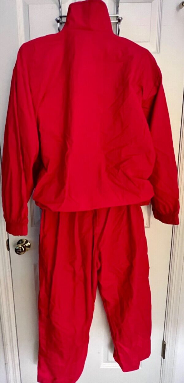 GK ADULT MEDIUM RED SUPPLEX GYMNASTS CHEER SWIM TRACK ATHLETES WARM UP SET Sz M - Image 3