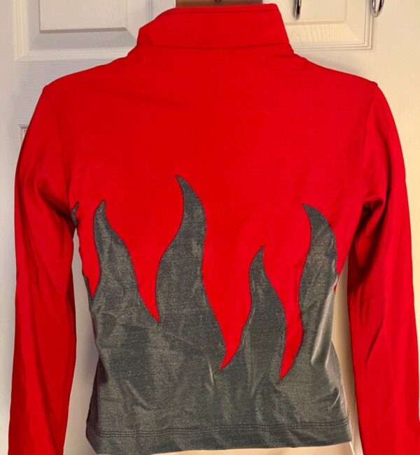 GK RED PEWTER IRIDESCENT LADIES ADULT SMALL LgSLV GYMNASTICS WARM UP JACKET Sz S - Image 5