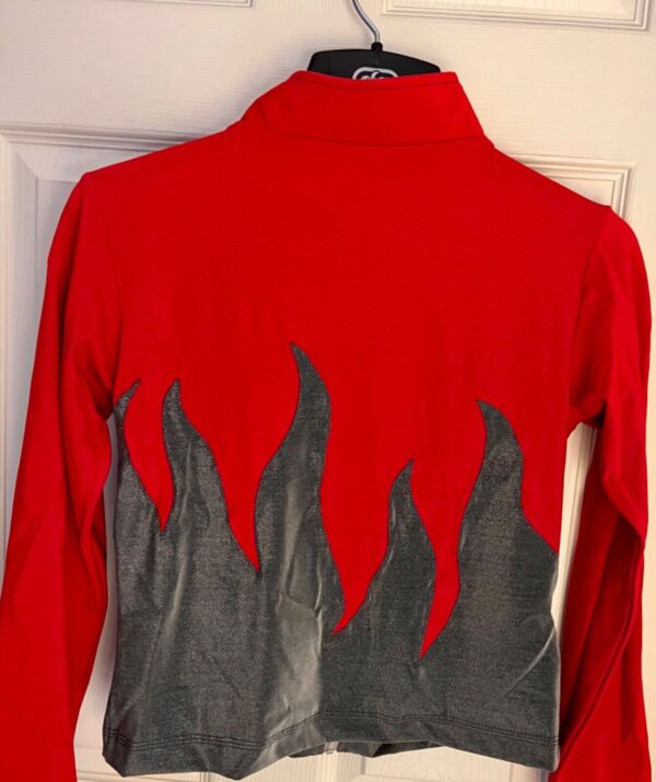 GK RED PEWTER IRIDESCENT LADIES ADULT SMALL LgSLV GYMNASTICS WARM UP JACKET Sz S - Image 7