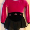 GK ELITE ICE SKATE LgSLV GIRLS TODDLER PINK BLACK VELVET DRESS Sz TODDLER NWT!