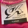 GK ELITE ICE SKATE LgSLV GIRLS TODDLER PINK BLACK VELVET DRESS Sz TODDLER NWT! - Image 7