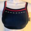 GK ELITE JAZZ DANCE CHEER ADULT X-SMALL NAVY VELVET JA TANK CROP TOP Sz AXS NWT!