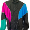 GK WARM UP JACKET ADULT SMALL BLACK BRIGHT PINK BLUE GREEN CRINKLE NYLON  SZ S