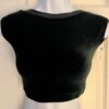 GK ELITE JAZZ DANCE CHEER SKATE ADULT SMALL BLACK VELVET CAP SLV CROP TOP Sz S