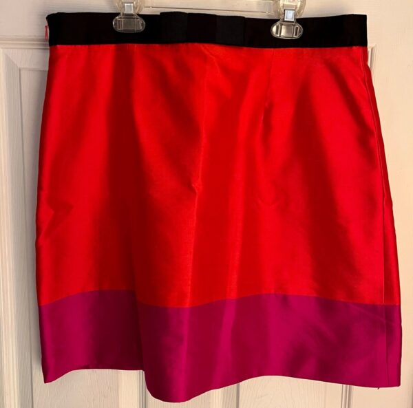 KATE SPADE NEW YORK Women Size 10 COLORBLOCK ORANGE PINK STRAIGHT PENCIL SKIRT - Image 3