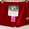 GK CHEER ADULT SMALL MICRO MINI RED VELVET GYMNASTICS DANCE WORKOUT SHORTS Sz AS