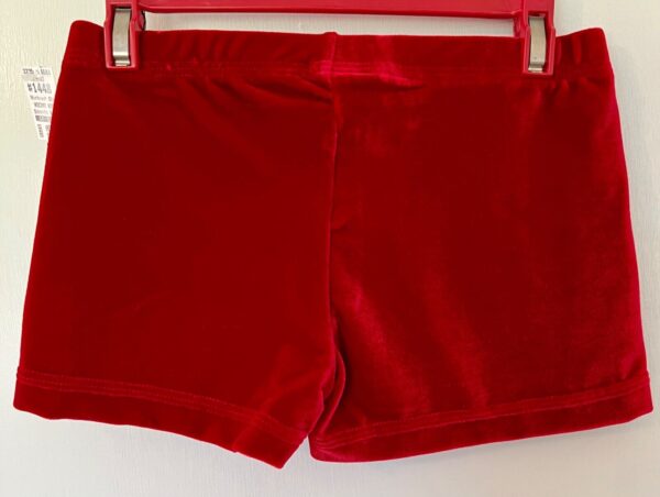 GK CHEER ADULT SMALL MICRO MINI RED VELVET GYMNASTICS DANCE WORKOUT SHORTS Sz AS - Image 3