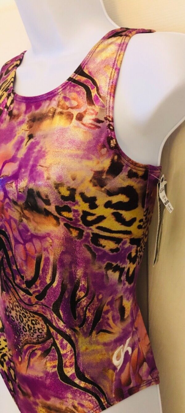 GK LADIES SMALL SLVLS SAFARI PARK POLY/SPANDEX GYMNASTIC DANCE LEOTARD Sz AS NWT - Image 4