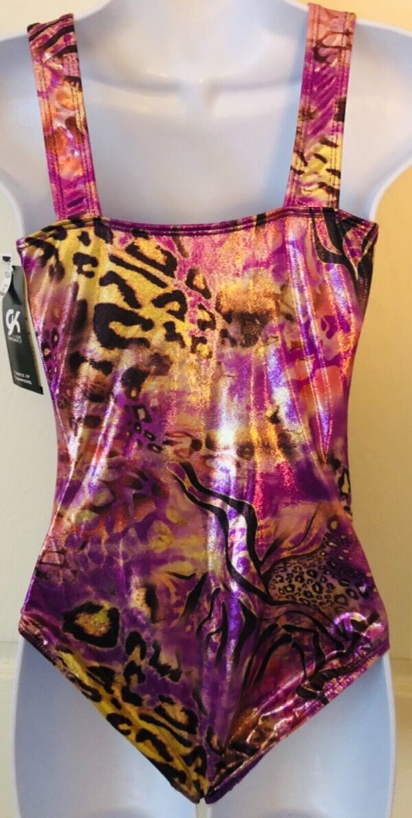 GK LADIES SMALL SLVLS SAFARI PARK POLY/SPANDEX GYMNASTIC DANCE LEOTARD Sz AS NWT - Image 7