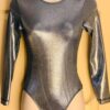 GK Elite LADIES SMALL LgS Columbia Blue Mystique Gymnastics Dance Leotard AS