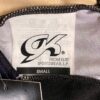 GK CHEER HALTER CROP TOP ADULT SMALL BLACK PURPLE MYSTIQUE PRINT CRYSTALS AS NWT - Image 5