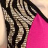 GK BREAST CANCER AWARENESS ADULT SMALL BERRY ZEBRA GYMNAST DANCE LEOTARD Sz AS - Image 2