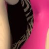 GK BREAST CANCER AWARENESS ADULT SMALL BERRY ZEBRA GYMNAST DANCE LEOTARD Sz AS - Image 3