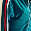 GK WARM UP JACKET LADIES SMALL GREEN VELVET ZIP FRONT GYM DANCE CHEER SKATE AS - Image 3