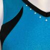 UNDER ARMOUR GK CHILD MEDIUM SEAGLASS FOIL SWAR JA TANK GYMNAST DANCE LEOTARD CM - Image 2