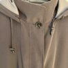 Gallery Long 43" Hooded Overcoat Women's Size 8 Olive Green Removable Hood Liner - Image 2