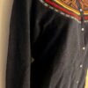 LUCKY BRAND WOMENS MEDIUM WOOL/COTTON NAVY & MULTI COLOR BEADED CARDIGAN SWEATER - Image 3