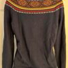 LUCKY BRAND WOMENS MEDIUM WOOL/COTTON NAVY & MULTI COLOR BEADED CARDIGAN SWEATER - Image 4