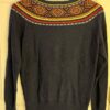 LUCKY BRAND WOMENS MEDIUM WOOL/COTTON NAVY & MULTI COLOR BEADED CARDIGAN SWEATER - Image 6