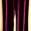 GK PURPLE VELVET WOMENS SMALL WARM UP GYMNASTICS SKATE LOUNGE CASUAL PANTS SZ AS