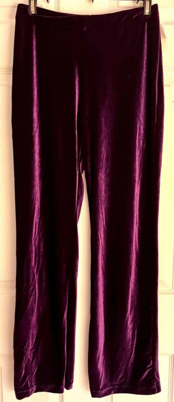 GK PURPLE VELVET WOMENS SMALL WARM UP GYMNASTICS SKATE LOUNGE CASUAL PANTS SZ AS