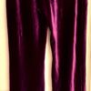 GK PURPLE VELVET WOMENS SMALL WARM UP GYMNASTICS SKATE LOUNGE CASUAL PANTS SZ AS - Image 2
