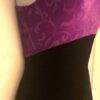 GK DANCE BIKETARD ADULT SMALL AZALEA WISTERIA PRINT BLACK VELVET GYM TANK Sz AS - Image 3