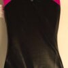 ADIDAS TANK ADULT SMALL GYMNASTICS DANCE GK LEOTARD BLACK PINK FOIL STAR AS NWT! - Image 2