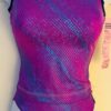 GK FESTIVAL HOLOGRAM ADULT SMALL 2-PC VELVET TRIM GYMNASTICS DANCE TANKINI Sz AS