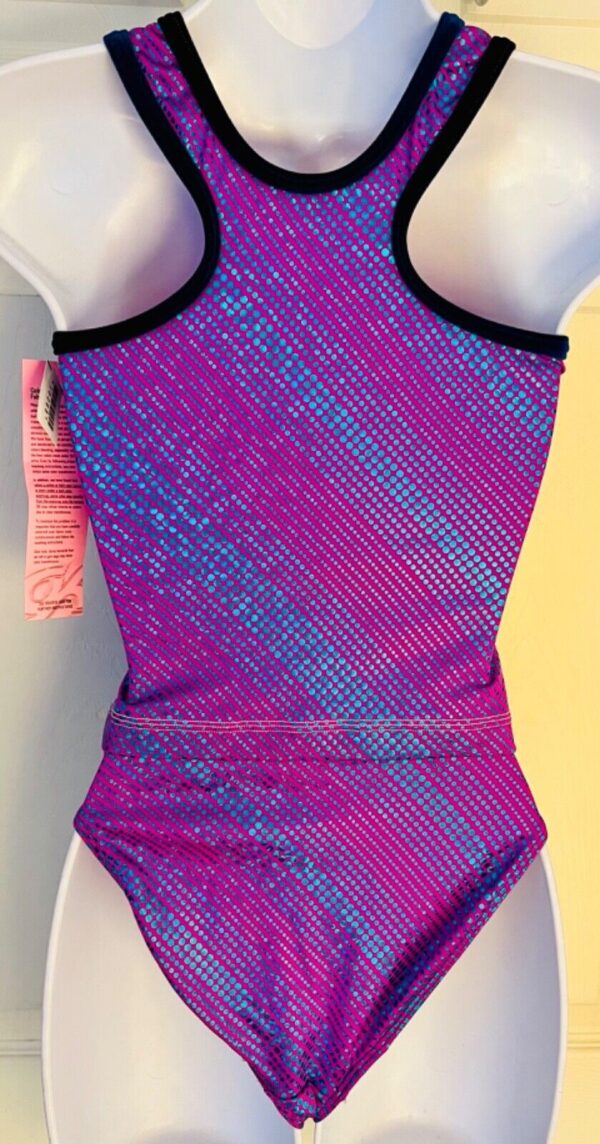 GK FESTIVAL HOLOGRAM ADULT SMALL 2-PC VELVET TRIM GYMNASTICS DANCE TANKINI Sz AS - Image 6