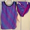 GK FESTIVAL HOLOGRAM ADULT SMALL 2-PC VELVET TRIM GYMNASTICS DANCE TANKINI Sz AS - Image 7