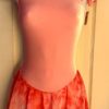 GK ICE FIGURE SKATE ADULT X-SMALL ASYMMETRICAL PINK VELVET TIE-DYE DRESS SZ XS