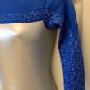 GK BLUE SILVER ADULT SMALL LgSLV SPARKLE HOLOGRAM GYMNASTICS DANCE LEOTARD Sz AS - Image 4