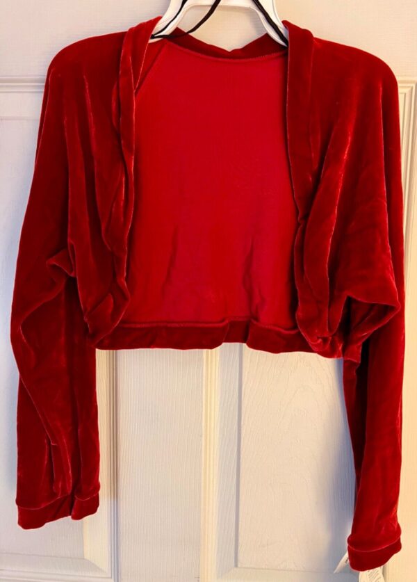 GK ICE SKATE DANCE LADIES X-LARGE RICH RED VELVET LGSLV SHRUG JACKET SZ XL NWT! - Image 2