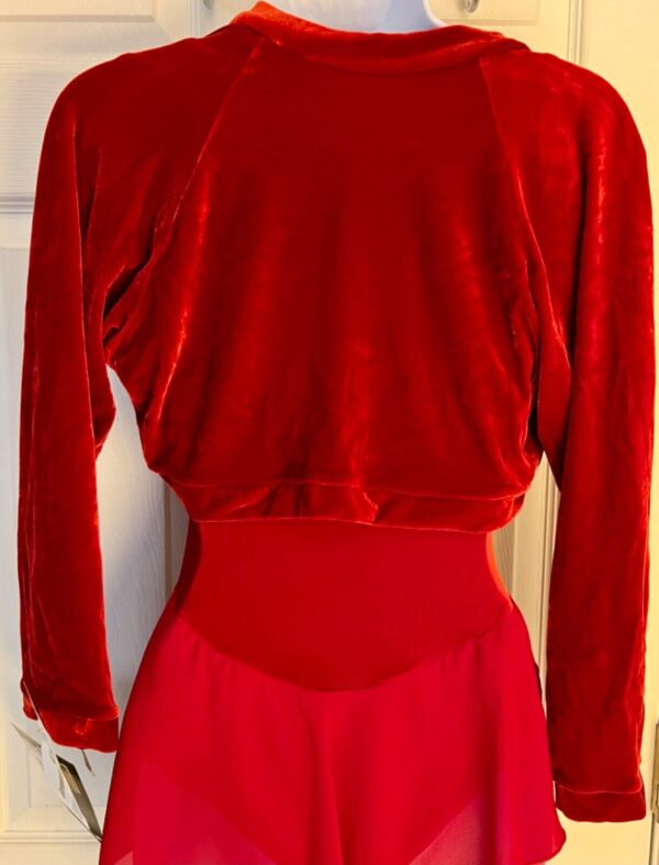 GK ICE SKATE DANCE LADIES X-LARGE RICH RED VELVET LGSLV SHRUG JACKET SZ XL NWT! - Image 6