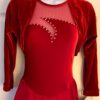 GK ICE SKATE DANCE LADIES SMALL RICH RED VELVET LGSLV SHRUG JACKET SZ S NWT!