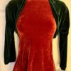 GK ICE SKATE DANCE LADIES SMALL LONG SLEEVE EVERGREEN VELVET SHRUG JACKET SZ S
