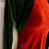 GK ICE SKATE DANCE LADIES SMALL LONG SLEEVE EVERGREEN VELVET SHRUG JACKET SZ S - Image 2