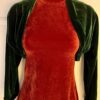 GK ICE SKATE DANCE LADIES X-LARGE EVERGREEN VELVET LGSLV SHRUG JACKET SZ XL NWT!