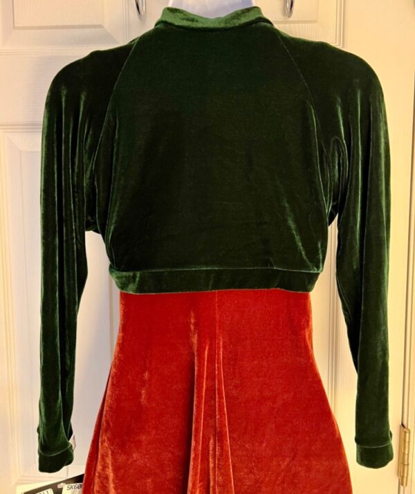 GK ICE SKATE DANCE LADIES X-LARGE EVERGREEN VELVET LGSLV SHRUG JACKET SZ XL NWT! - Image 4