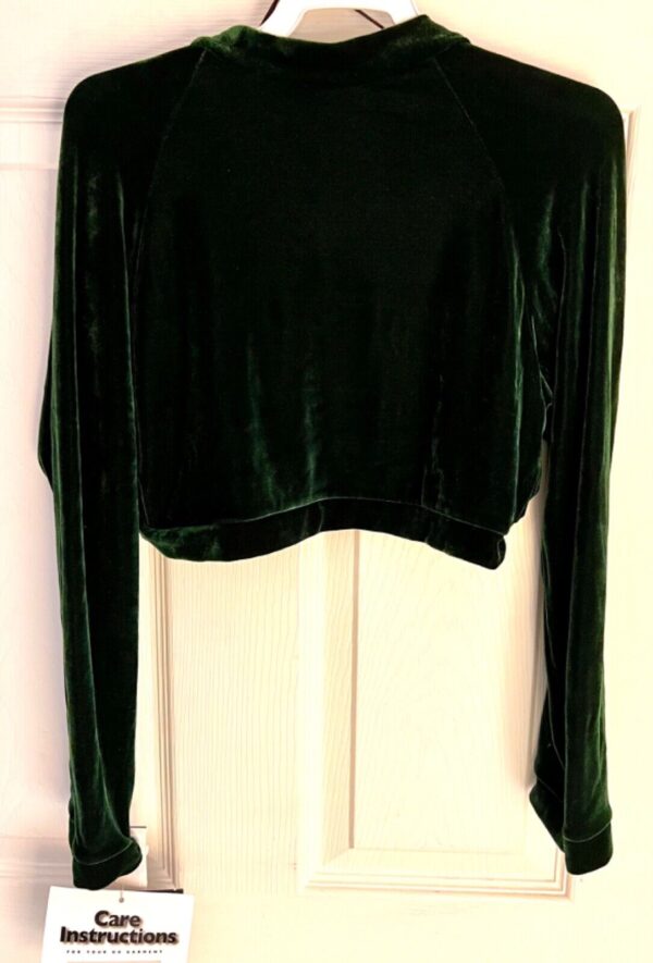 GK ICE SKATE DANCE LADIES X-LARGE EVERGREEN VELVET LGSLV SHRUG JACKET SZ XL NWT! - Image 6